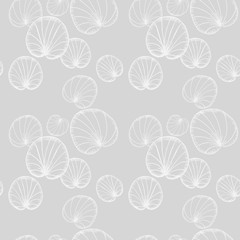 Naklejka na meble lotus, water lily seamless floral pattern hand drawn sketch