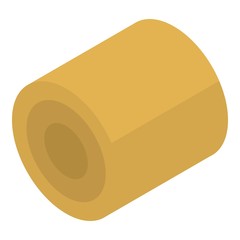 Canvas Print - Farm wheat roll icon. Isometric of farm wheat roll vector icon for web design isolated on white background
