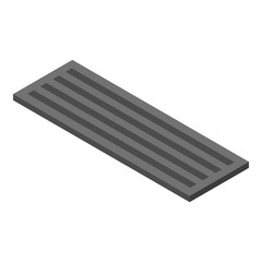 Poster - Black keyboard icon. Isometric of black keyboard vector icon for web design isolated on white background