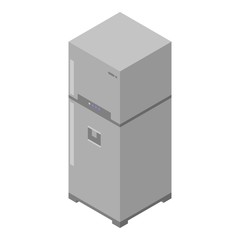 Poster - kitchen fridge icon. isometric of kitchen fridge vector icon for web design isolated on white backgr