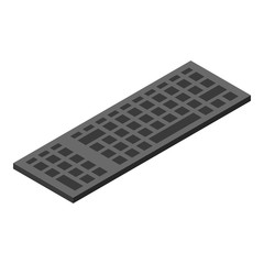 Wall Mural - Black keyboard pc icon. Isometric of black keyboard pc vector icon for web design isolated on white background