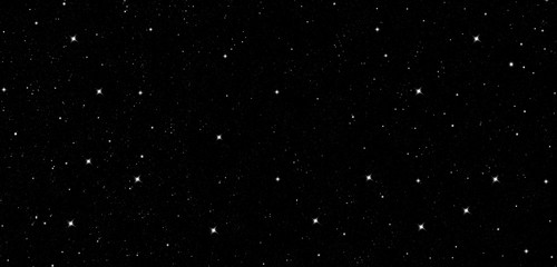 Wall Mural - starry sky, black, night sky, white stars, space, black and white, for design, glitter, universe, sp