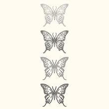 Seven Inch Wide Sized Butterfly Layout For Rhinestone Or Studs Designs