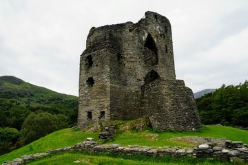 Castle Ruins Isolated on a Hill 