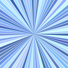 Poster - Blue psychedelic geometrcial explosion concept background - vector starburst design