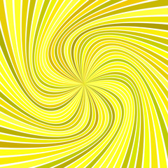 Poster - Yellow abstract hypnotic spiral ray stripe background - vector illustration