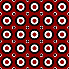 Poster - Simple repeating pattern - vector circle design background