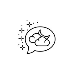 Poster - dreams moon clouds icon. element of sweet dreams icon