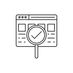 Fototapete - Browser search check icon. Element of user experience icon