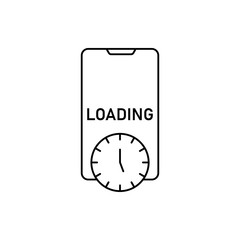 Poster - Smartphone clock loading icon. Element of user experience icon