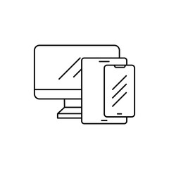 Poster - Pc tablet smartphone icon. Element of user experience icon