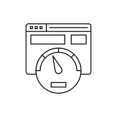 Fototapete - Web browser speedometer icon. Element of user experience icon