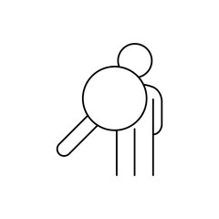 Poster - Search magnifier icon. Element of user experience icon