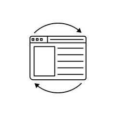 Fototapete - Browser arrows web page icon. Element of user experience icon