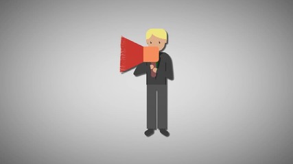 Poster - Promotion color fading effect mp4 video on gray background