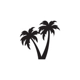 Fototapeta Sypialnia - Palm tree graphic design template vector isolated
