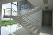 Staircase in modern building, 3D illustration