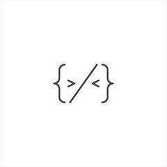 Coding vector icon template