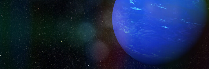 Wall Mural - planet neptune in empty space