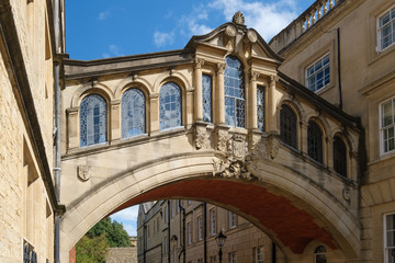 Canvas Print - The Bridge of Sighs at the city of Oxford in England