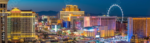 Panoramic view of the Las Vegas Strip in United States Canvas Print
