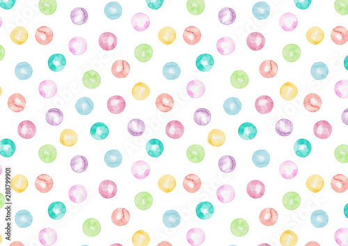 水彩イラスト カラフルな水玉の背景 Stock Illustration Adobe Stock 水彩イラスト カラフルな水玉の背景 Stock Illustration Adobe Stock