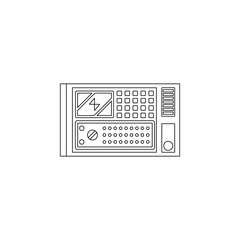 Poster - control panel production icon. Element of production for mobile concept and web apps icon. Outline, thin line icon for website design and development, app development