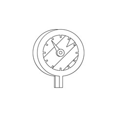 Poster - manometer production icon. Element of production for mobile concept and web apps icon. Outline, thin line icon for website design and development, app development