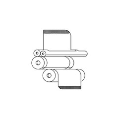 Poster - machine production icon. Element of production for mobile concept and web apps icon. Outline, thin line icon for website design and development, app development
