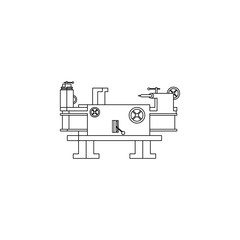 Poster - lathe production icon. Element of production for mobile concept and web apps icon. Outline, thin line icon for website design and development, app development