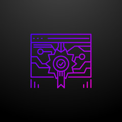 Poster - Website quality nolan icon. Elements of web development set. Simple icon for websites, web design, mobile app, info graphics