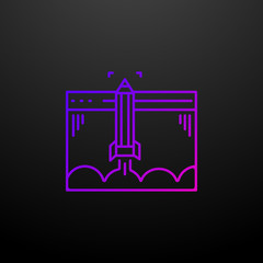 Poster - Launch project nolan icon. Elements of web development set. Simple icon for websites, web design, mobile app, info graphics