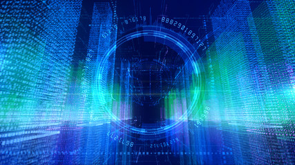 Poster - 5G in Digital City, Technology Digital Data Connection Concept.