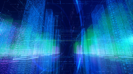 Poster - 5G in Digital City, Technology Digital Data Connection Concept.