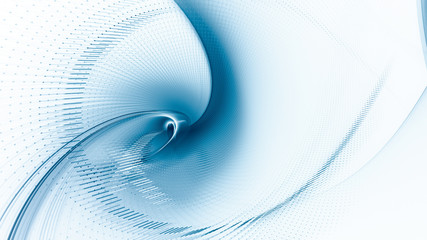 Fototapete - Abstract background element. Fractal graphics series. Three-dimensional composition of dynamic curves and mosaic halftone effects. Wide format high resolution image. 3d illustration.