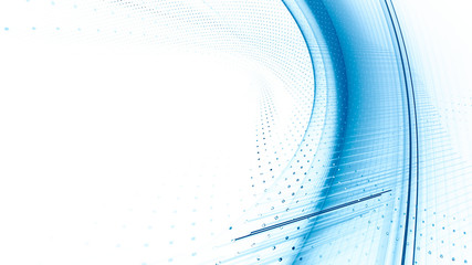 Aufkleber - Abstract background element. Fractal graphics series. Three-dimensional composition of dynamic curves and mosaic halftone effects. Wide format high resolution image. 3d illustration.