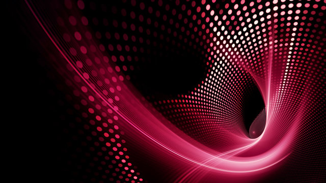 Abstract background element. Fractal graphics series. Three-dimensional composition of dynamic curves and mosaic halftone effects. Wide format high resolution image. 3d illustration.