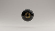 Black Human Eyeball With A Gold Iris 3d Illustration 3d Render
