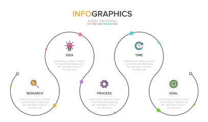 Infographic design with icons and 5 options or steps. Thin line vector. Infographics business concept. Can be used for info graphics, flow charts, presentations, web sites, banners, printed materials.