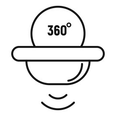 Poster - 360 motion sensor icon. Outline 360 motion sensor vector icon for web design isolated on white background