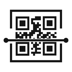 Sticker - Scan qr code icon. Simple illustration of scan qr code vector icon for web design isolated on white background