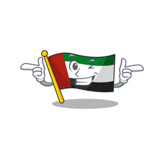 Sticker - Wink flag united arab emirates isolated cartoon