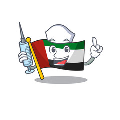 Sticker - Nurse flag united arab emirates isolated cartoon