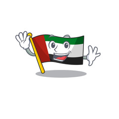 Poster - Waving flag united arab emirates isolated cartoon