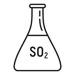 Poster - Sulfur dioxide flask icon. Outline sulfur dioxide flask vector icon for web design isolated on white background