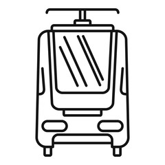 Poster - electric train icon. outline electric train vector icon for web design isolated on white background