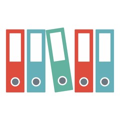 Poster - Office folder icon. Flat illustration of office folder vector icon for web design