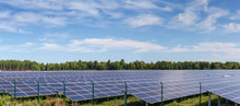 Panoramic View Of Part Of Ground-mounted Solar Power Station