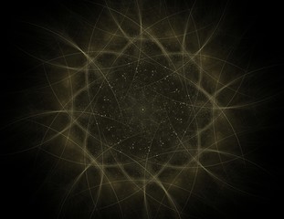 Poster - fractal radial pattern on the subject of science, technology and design
