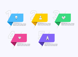 Aufkleber - Vector info graphics for your business presentations. Can be used for website layout, numbered banners, diagram, horizontal cutout lines, web design.